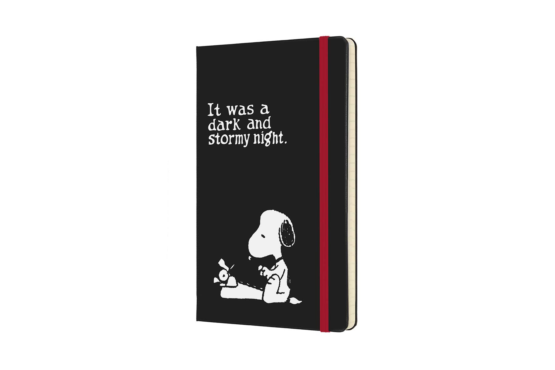Moleskine - Agenda Settimanale 18 Mesi, Agenda Settimanale 2021/2022, Peanuts Edizione Limitata con Copertina Rigida e Chiusura ad Elastico, Formato Large 13 x 21 cm, Colore Nero, 208 Pagine