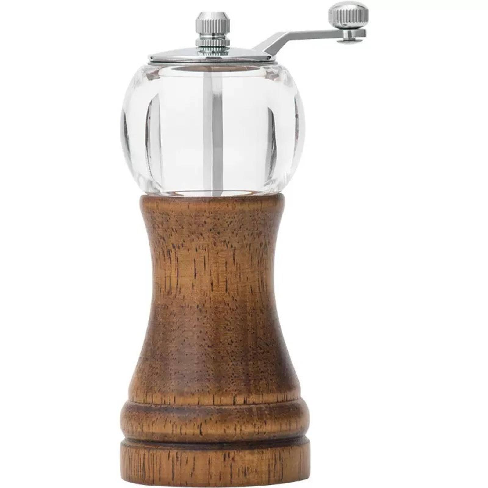 2 pezzi macina pepe nero, macina pepe fresco, macina pepe, set macina pepe nero manuale classico tostato, macina sale a mano, stile retrò in legno, acrilico, lame in ceramica, manico in metallo, pepe