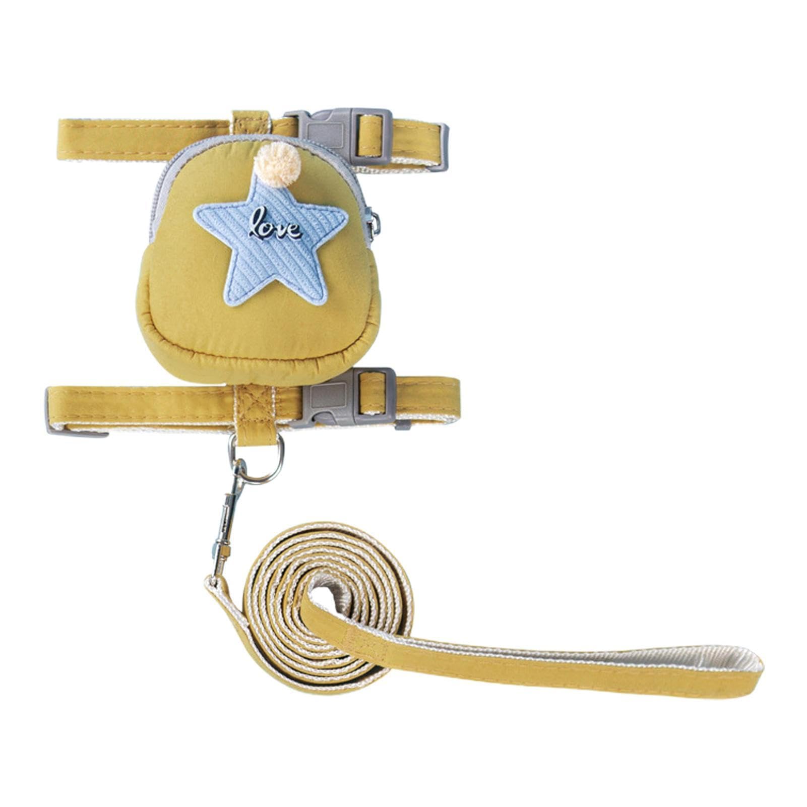 Dog Backpack for Small Dogs to Wear,Detachable with Harness for Small Size Pets - Outdoor Dog Vest Harnesses Pet Supplies for Daily Walking, Running, Hiking, Training, Hunting Geteawily (M, yellow)