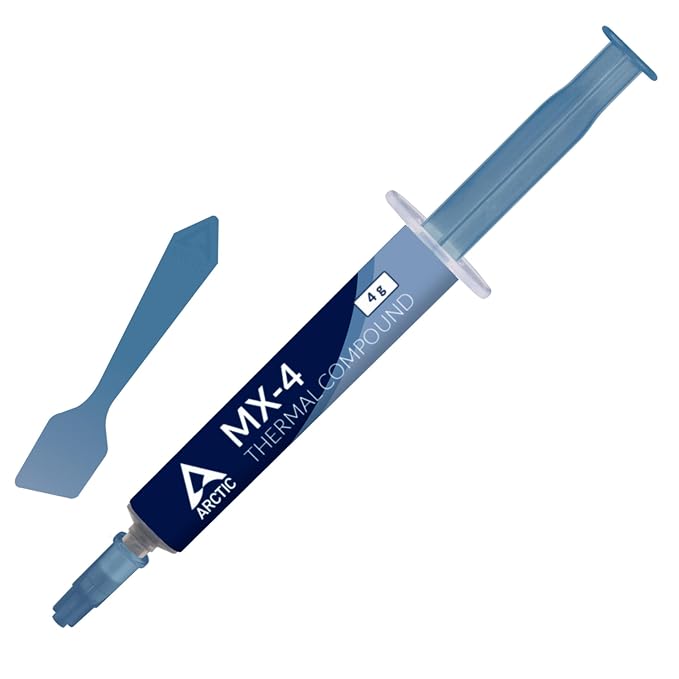 Arctic MX-4 (incl. Spatula, 4 g) - Premium Performance Thermal Paste for All Processors (CPU, GPU - PC, PS4, Xbox), Very high Thermal Conductivity, Long Durability, Safe Application - ACTCP00031B