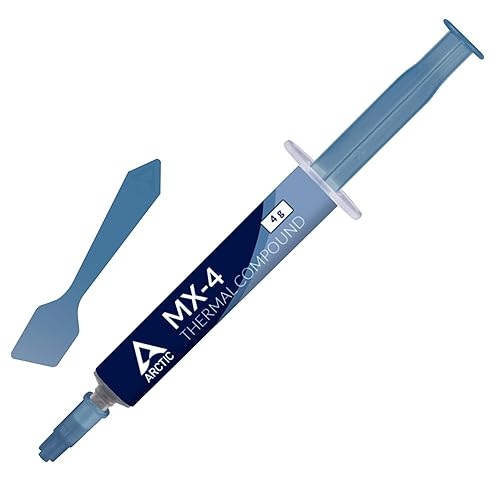 ARCTIC MX-4 (incl. Spatula, 4 g) - Premium Performance Thermal Paste for All Processors (CPU, GPU - PC), Very high Thermal Conductivity, Long Durability, Safe Application - MX-4