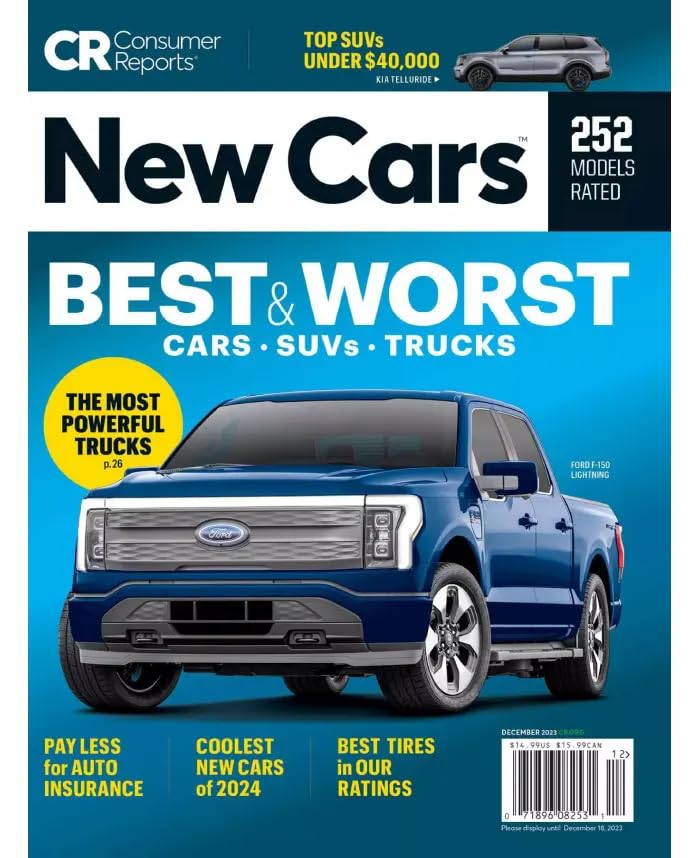 Consumer Reports New Cars Magazine December 2023 Best & Worst Cars Suvs Trucks