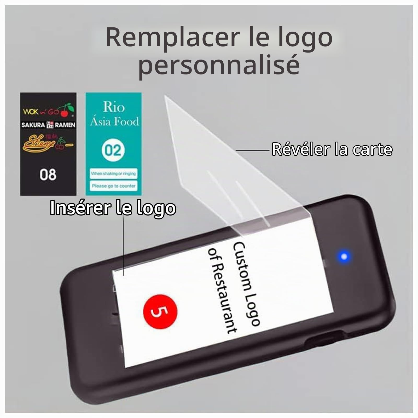 Bipeur Restaurant, Restaurant Pager, 16 Pagers, Extérieur 500M | 24H de Travail, 3 types d’alerte (Vibration, bip et LED clignotante), Bipper Restaurant Pour clinique, hôtel