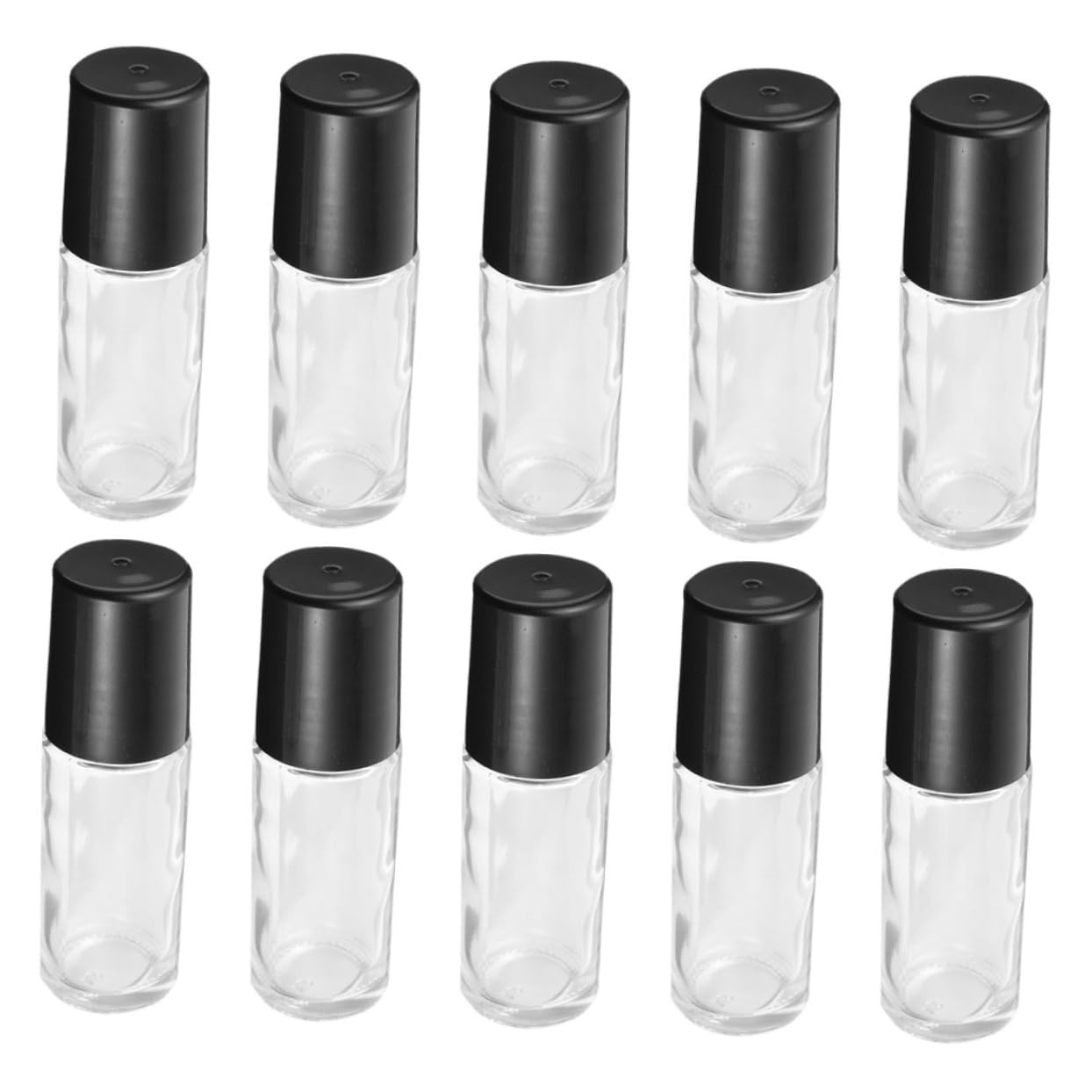 Flaconi Roll-on in Vetro 30 Ml da 10 Pezzi Sfera Massaggiante Grande, Bottiglie Portatili per Oli Essenziali e Profumi, Applicatore Antiscivolo per Uso Quotidiano da Viaggio