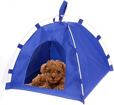 Amazon Balai ペット テント 四角 室内 夏の犬小屋 猫 犬兼用 ミニサイズキャンプ 折りたたみ デザイン簡単 居心地の良い防水 日除け 5キロ以内の犬 10キロ以内の猫に適応 展開40x40x35cm Balai 犬小屋 通販