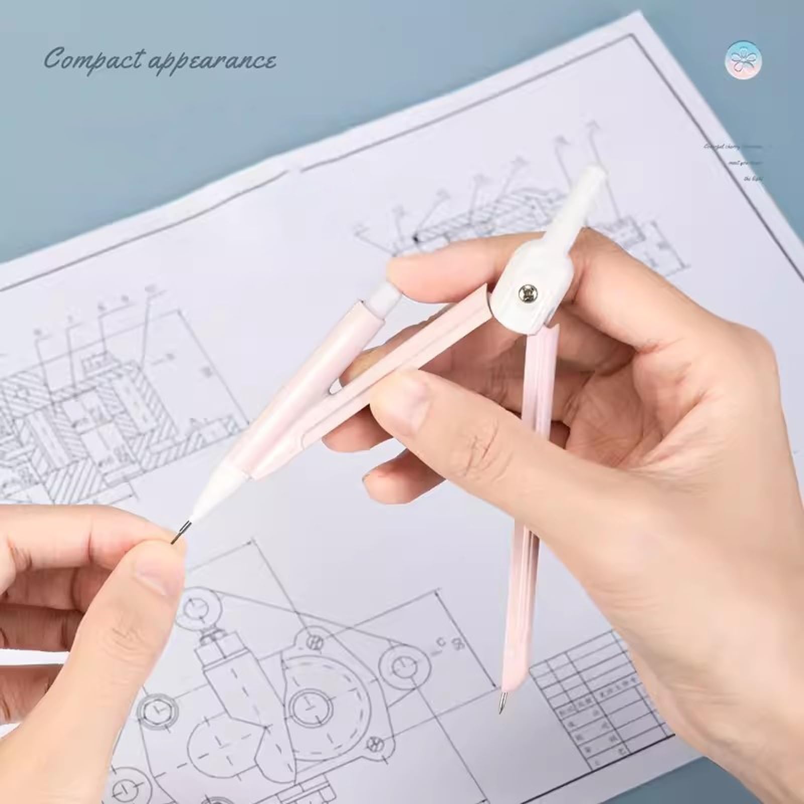 Compasso per geometria, compasso per matematica in metallo con anima in piombo, compasso per disegno, forniture per ufficio e materiale scolastico per studenti, set di strumenti per disegno e geometr