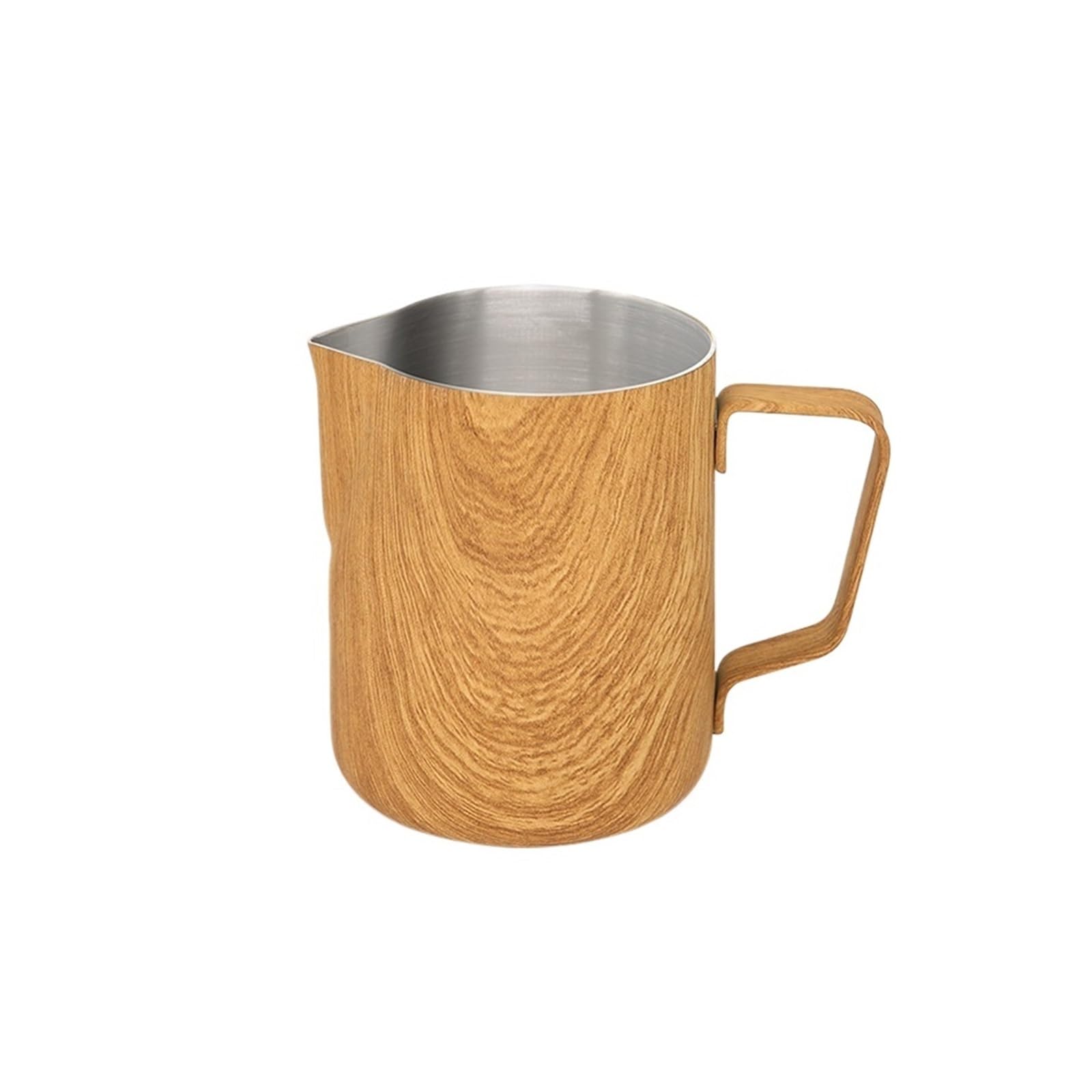 Jarra for espumar leche de acero inoxidable, 2 uds., flor for tirar de la jarra de leche y café, taza for café con leche Para café(300ml)