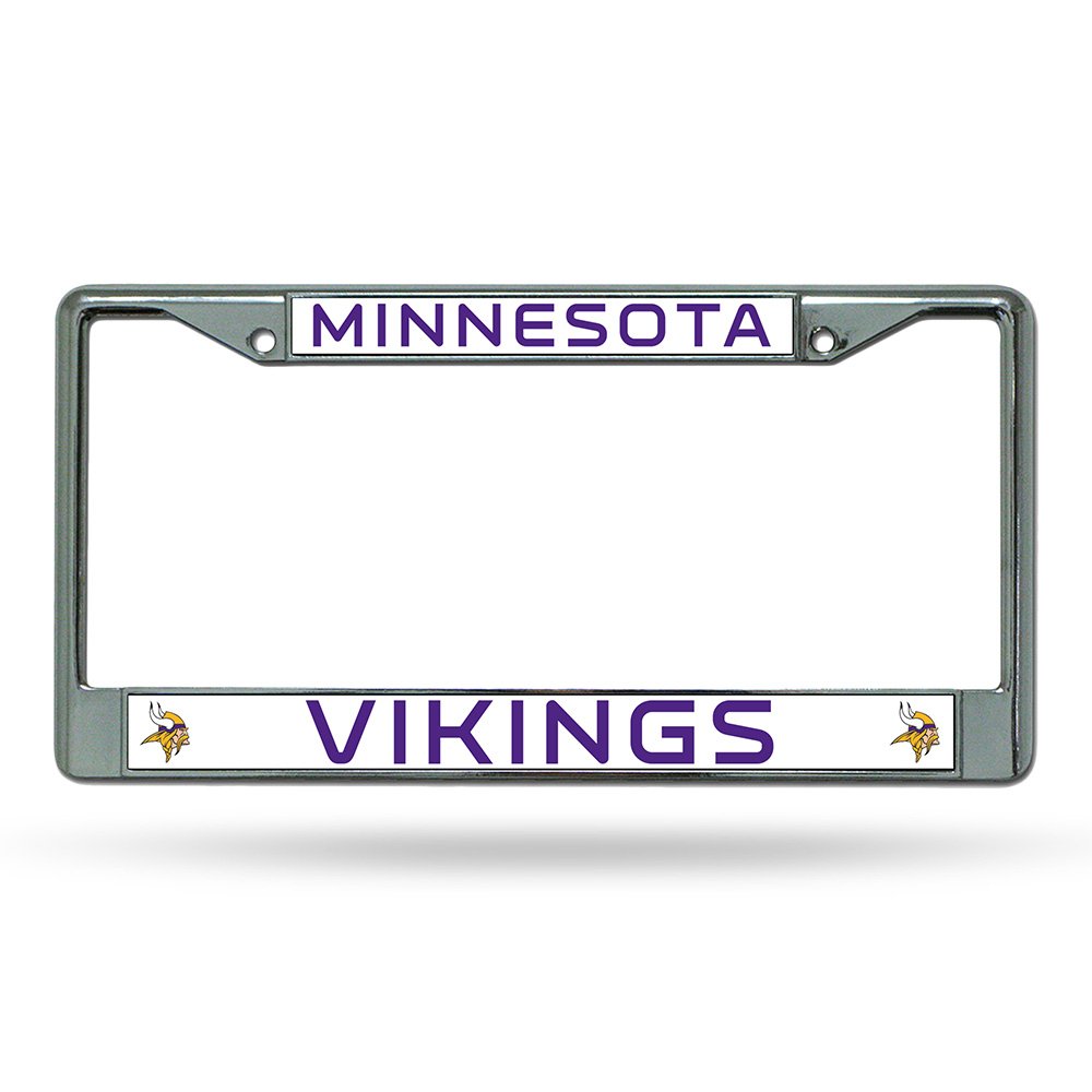 Rico Industries Minnesota Vikings NFL Chrome License Plate Frame