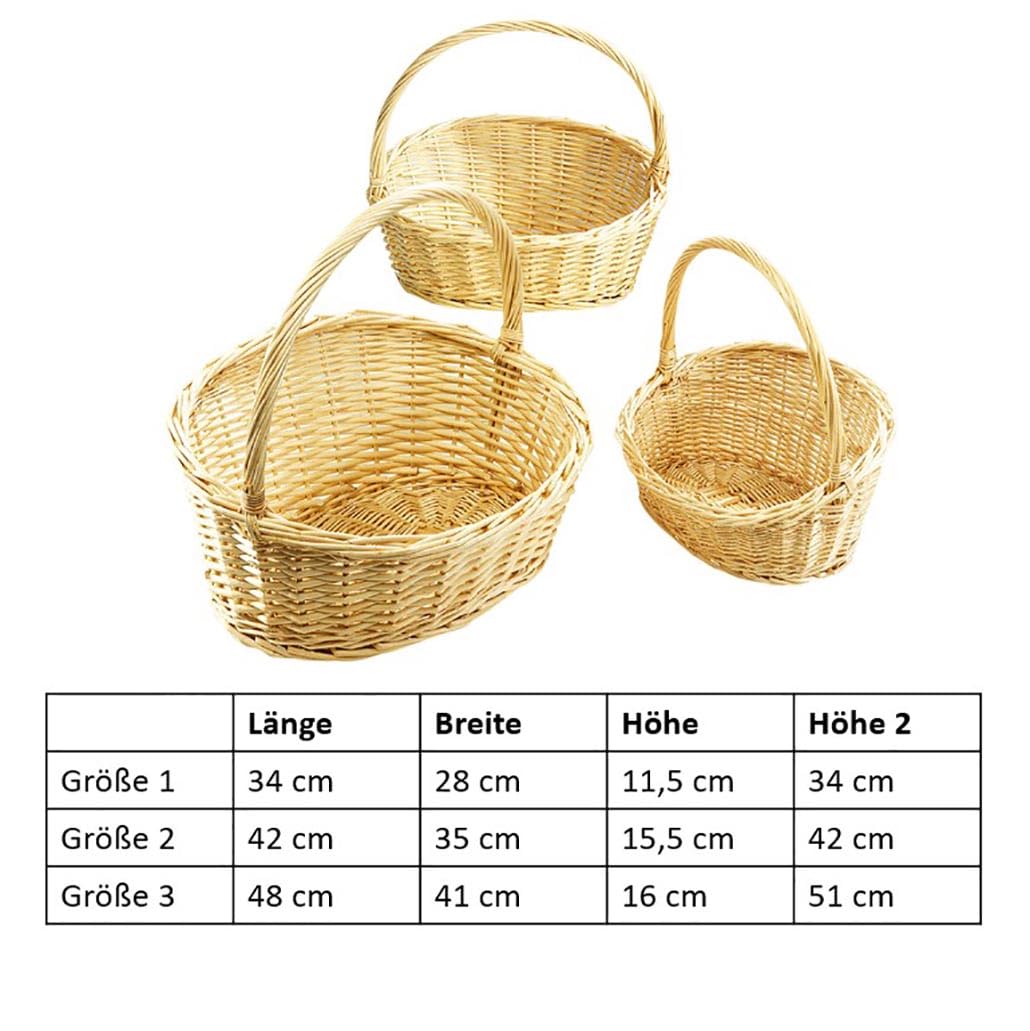 Kobolo Dekoratives Geschenkkorb-Set Präsentkorb aus geflochtener Weide