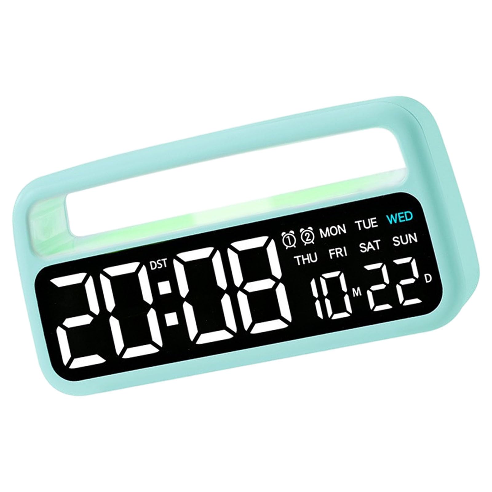 Hsioluted Digital Alarm Clock Desk Clocks for Living Room Bedroom with Large Number, Dimmer, Loud Alarm Day of Week Clocks for Bedroom