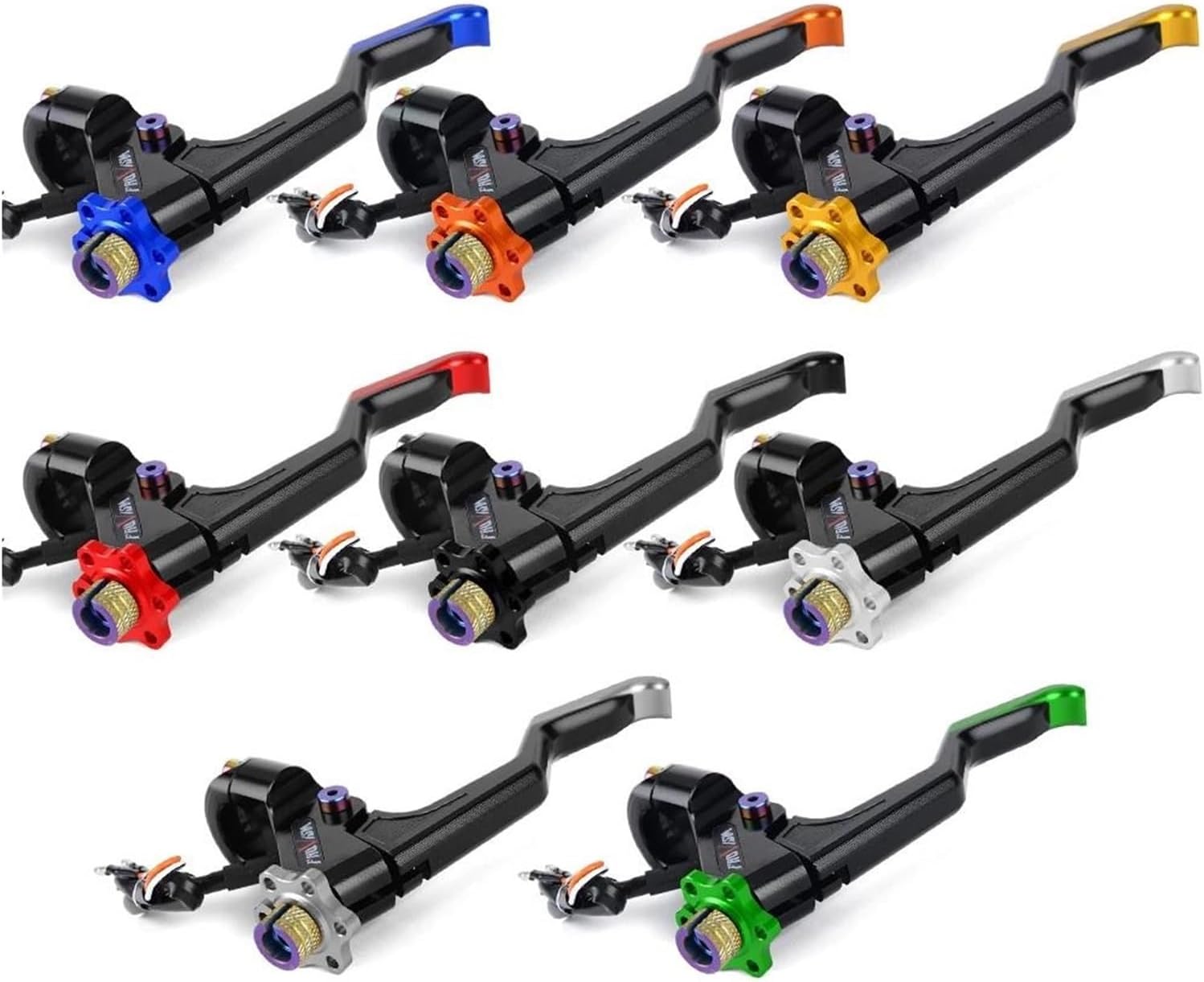For Kawasaki KX 65 80 85 100 125 250 500 KX250F KX450F KLX400 KLX450R Long Extendable Stunt Clutch Lever Easy Pull Cable System(Gold)