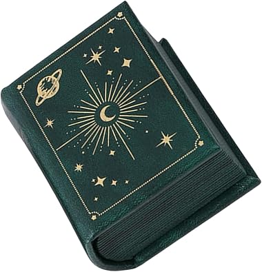 Elegant Vintage Book Styles Rings Box with Closure Stylish Container for Jewelry Storage and Presentation