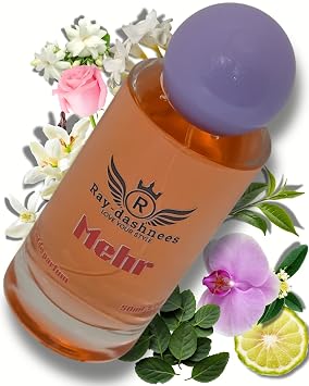 Mehr Eau de Parfum for Women, Sweet Floral Rose Fragrance with Jasmine, Vanilla and Patchouli, Soft Feminine Perfume Long Lasting, 50ml/1.7 oz Travel Size Spray.