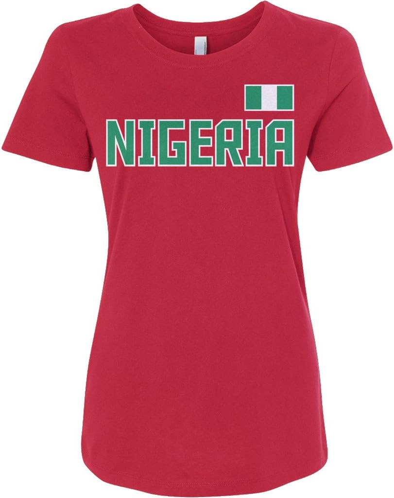 Threadrock Women's Nigeria National Pride Fitted T-Shirt
