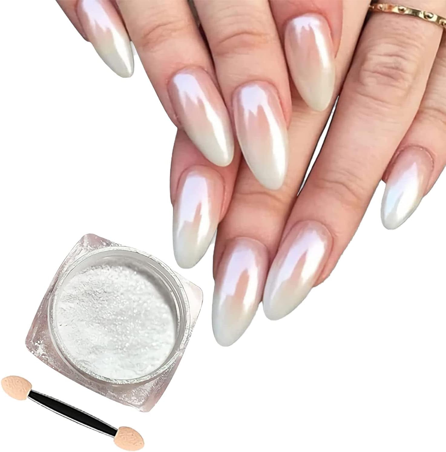 Magic White Pearl Chrome Nail Powder Solid Glitter Fairy Shell Nails Art Aurora Moonlight Manicure Pigment Powder with Tool-image-46