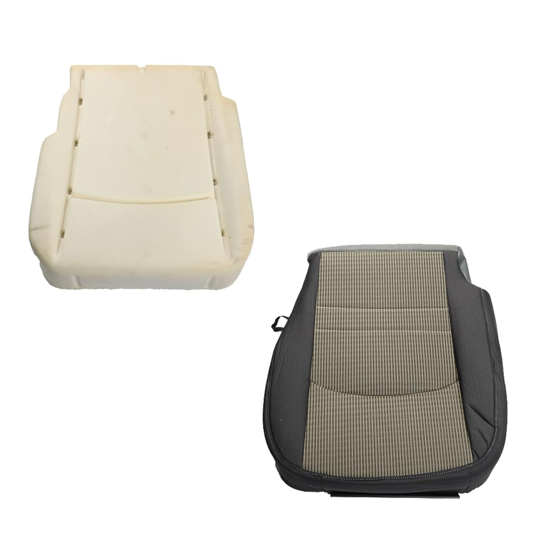 munirater Driver Side Bottom Cloth Seat Cover and Foam Cushion Replacement for 2009-2012 Ram 1500 2500 3500 4500 5500 SLT Gray