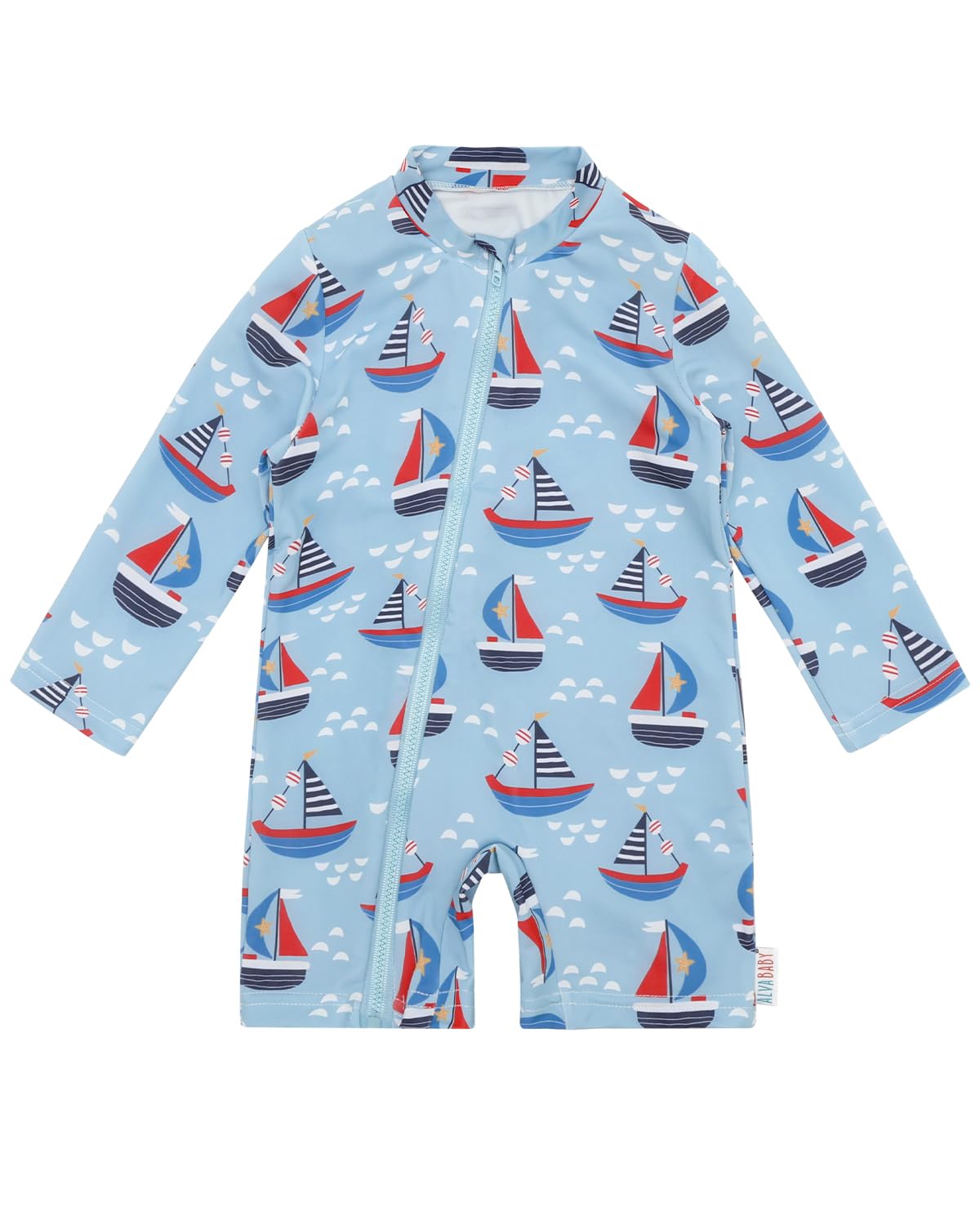 ALVA Baby Boy's One Piece Swimsuit,UPF50+Sun Protection Rash Guard Swimwear