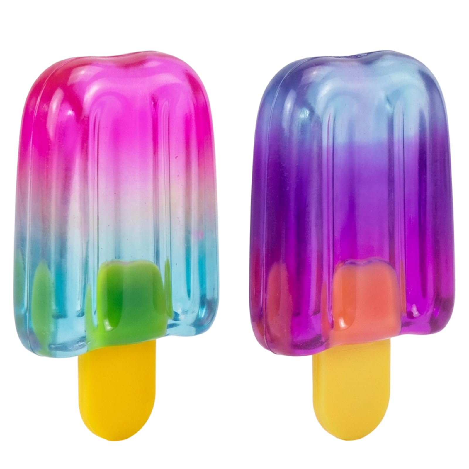 2 Pcs Ice Cream Squishy, Sensory Fidget for Focus and Stress Relief, Slow Rebound Squeeze Toys for Classroom and Office Use (Purple and Blue)