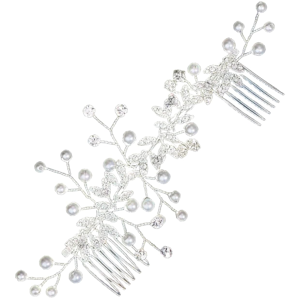 Beavorty 5piezas Peina De Novia Diseño De Perlas y Rhinestones Accesorio De Cabello Elegante Para Bodas y Fiestas Decoración Nupcial Para Novias