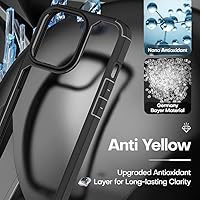 Vista 3 de TAURI Funda 3 en 1 para iPhone 13 Pro, [no amarilla] con 2 protectores de pantalla, funda delgada a prueba de golpes para iPhone 13 Pro, color negro