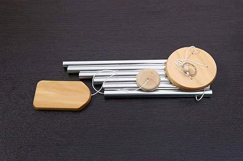 Miniatura 3 de Campanillas de viento de 47.24 pulgadas, coloridas, para el jardín, al aire libre, grandes, color plateado