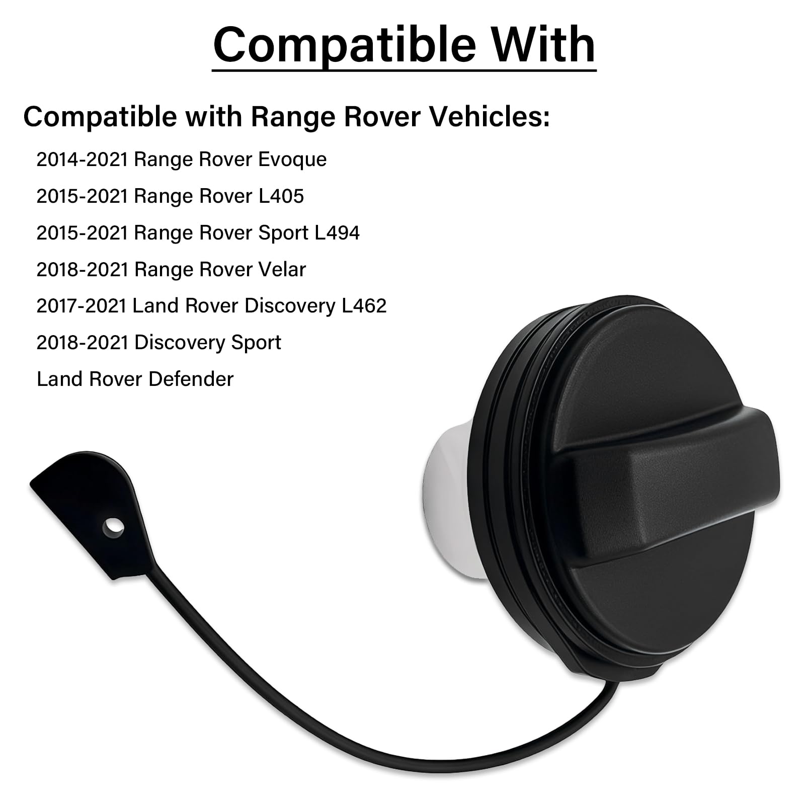 Tapa de gasolina, tapa de combustible para Range Rover Evoque 2014-2021 Range Rover Sport 2015-2021 Velar 2018-2021 Discovery Sport 2017-2021 Land Rover Defender, reemplaza la pieza LR178173 LR138720