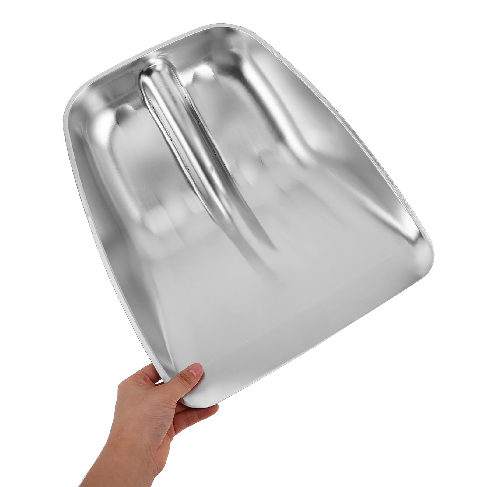 Testa di Pala da Neve in Acciaio Inox Argento per Esterno | Accessorio Sostitutivo, Uso per Gestione Cereali, Attrezzo Multifunzione Ergonomico