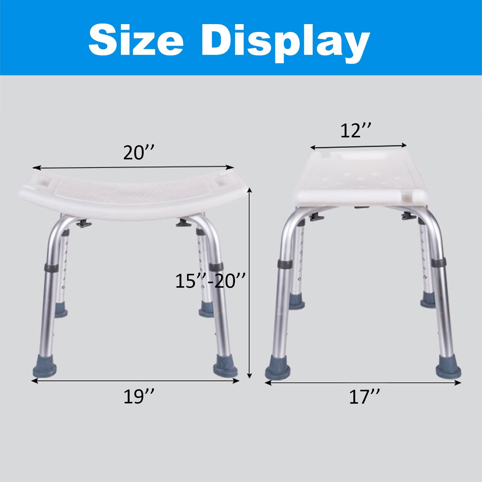 Silla de ducha ajustable de 330 libras, silla de ducha para bañera interior, banco de ducha resistente, banco de asiento de bañera para ancianos, discapacitados, con boquilla de ducha, sillas de