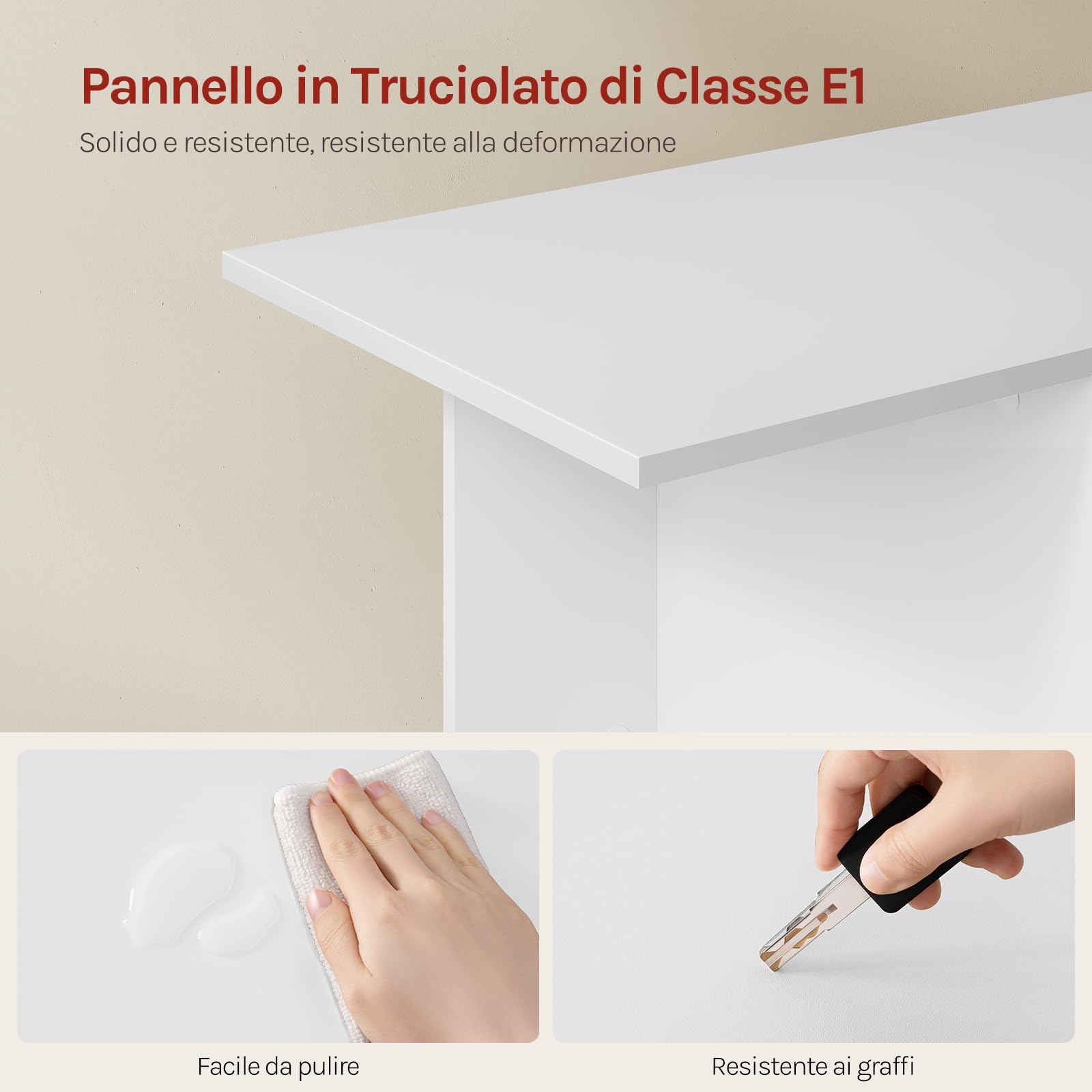WOLTU Scrivania Angolare con Libreria, 120x100 cm, Scrivania a L con 2 Prese e Porta USB-C, Tavolo da Lavoro per Ufficio Camera da Letto Studio, Bianco