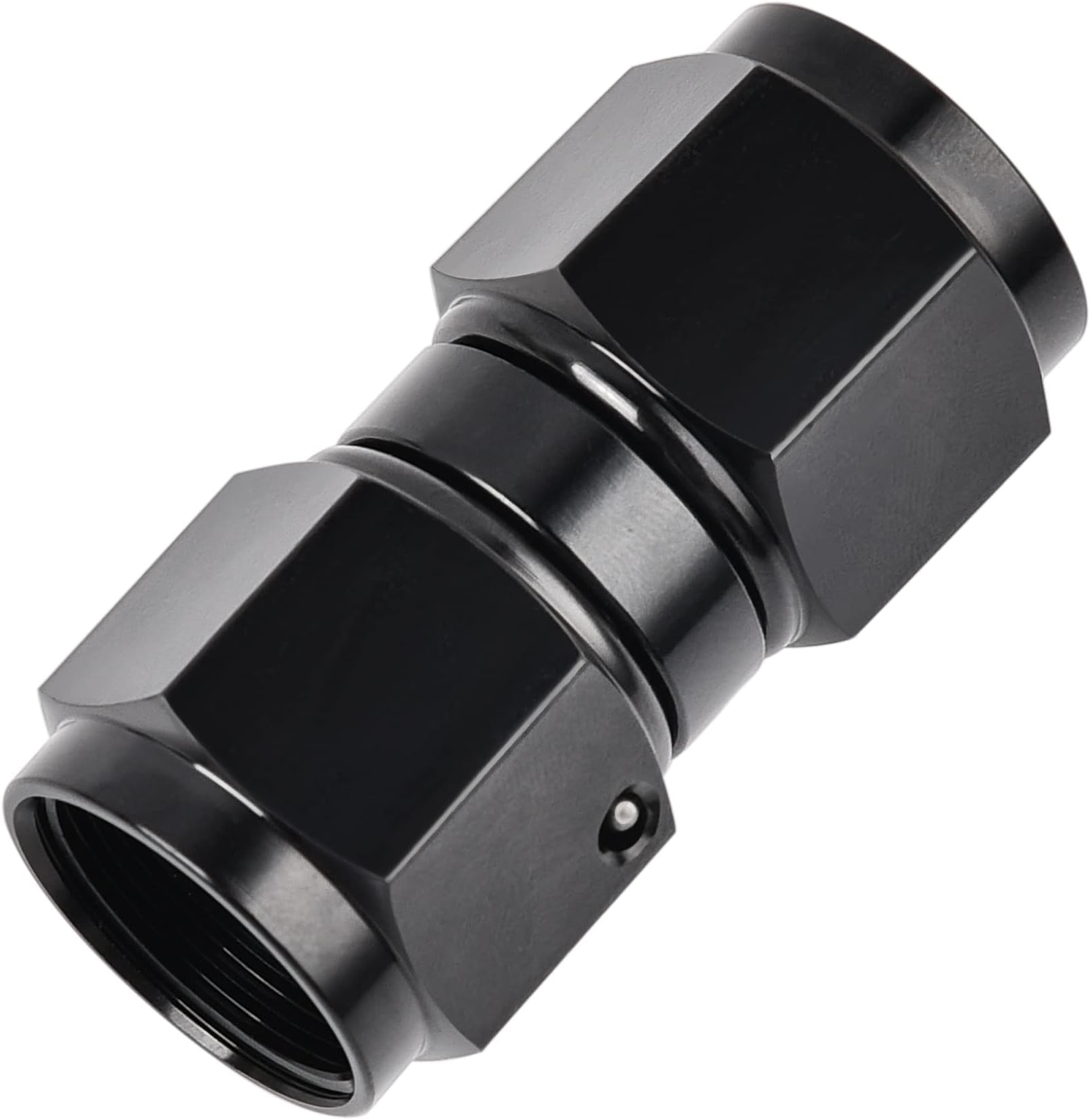 EVIL ENERGY 8AN Female to 8AN Female Straight Swivel Coupler Union Fitting Adapter Aluminum Black