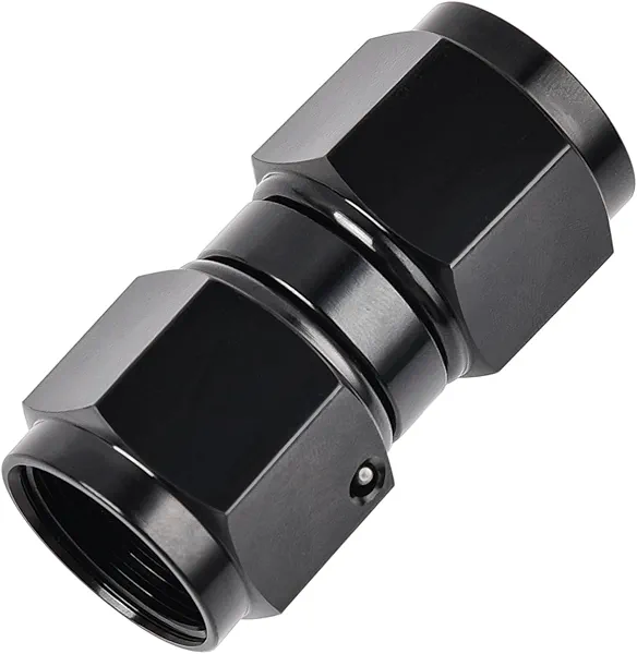 EVIL ENERGY 10AN Female to 10AN Female Straight Swivel Coupler Union Fitting Adapter Aluminum Black