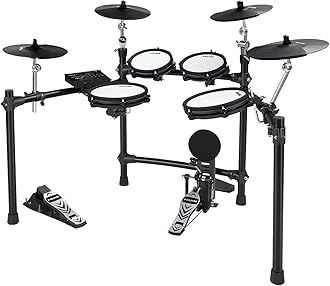NU-X | DM-310 Digital Drum Kit: Advanced Mesh Pad System with Dual-Zone Triggers, Bluetooth Connectivity, and USB MIDI/Audio Integration for Versatile Performance and Recording