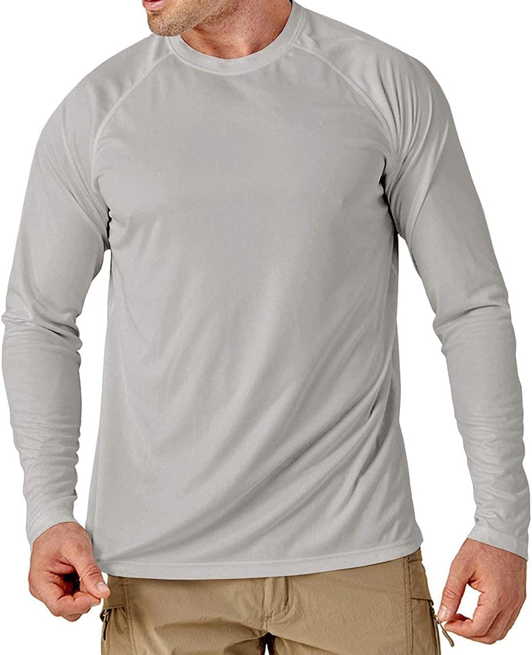 Mens Long Sleeve Shirts UPF 50+ UV Sun Protection Quick Dry Outdoor Shirt for Fishing Running Hiking