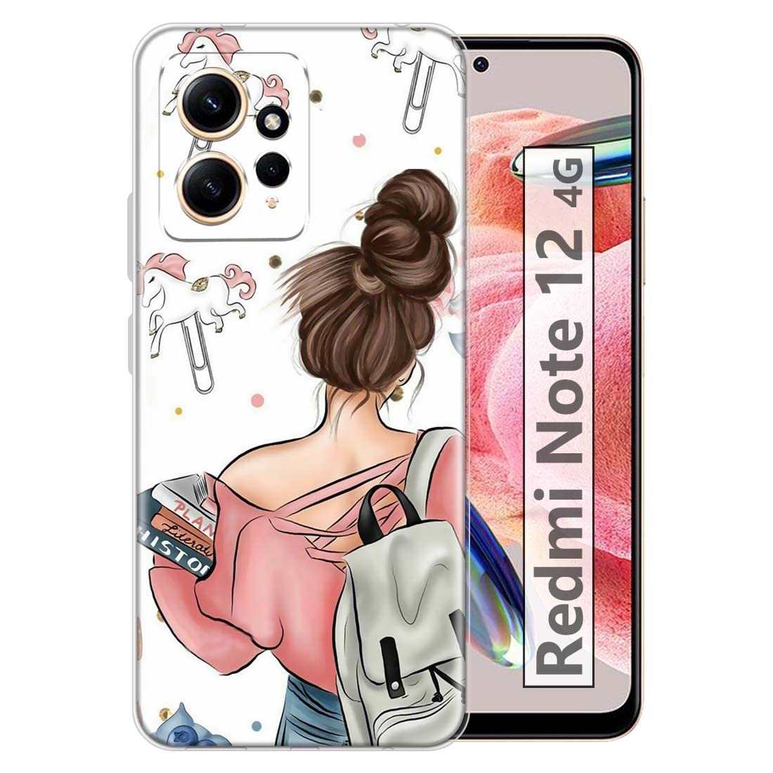 Fashionury Soft Silicone Designer Printed Full Protection Printed Back Case Cover for Redmi Note 12 4G -D0021 (B0C28ZTM8G) Amazon Price History, Amazon Price Tracker