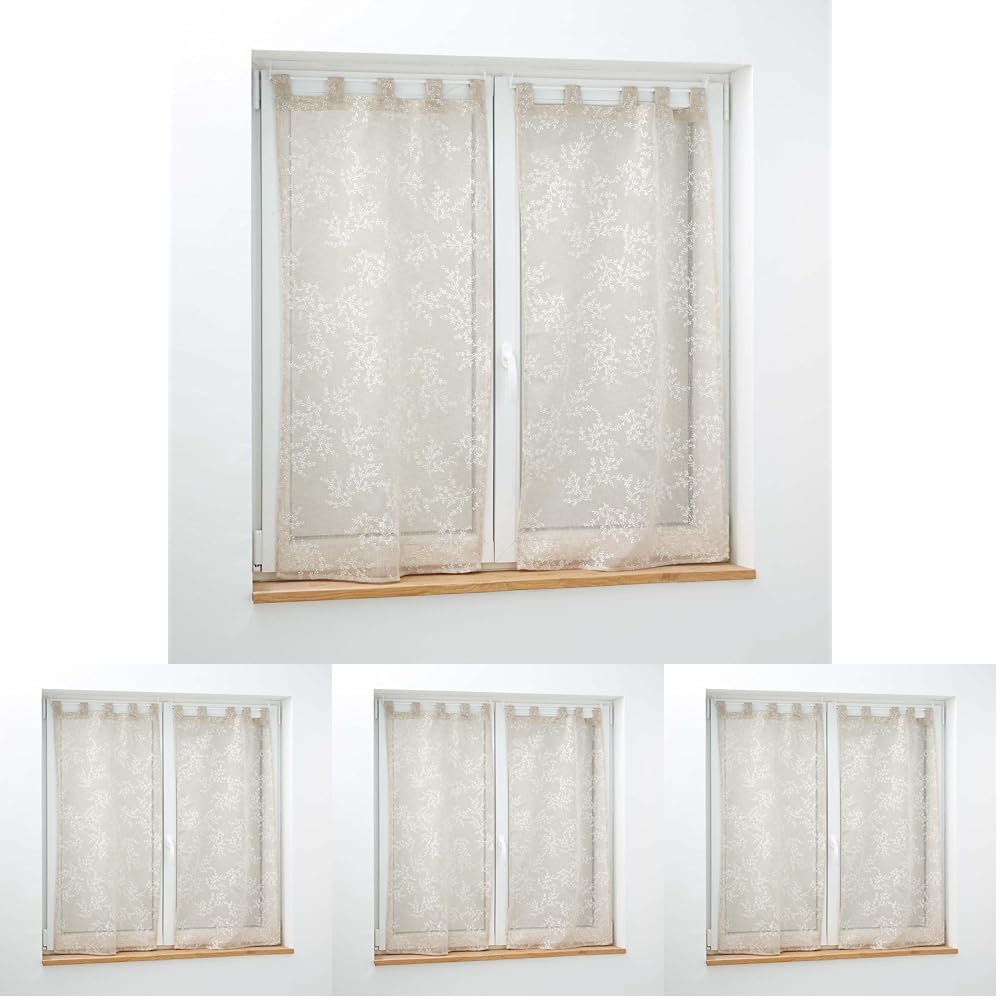 Paire droite à passants Karla taupe 60x160 cm Douceur d'Intérieur
