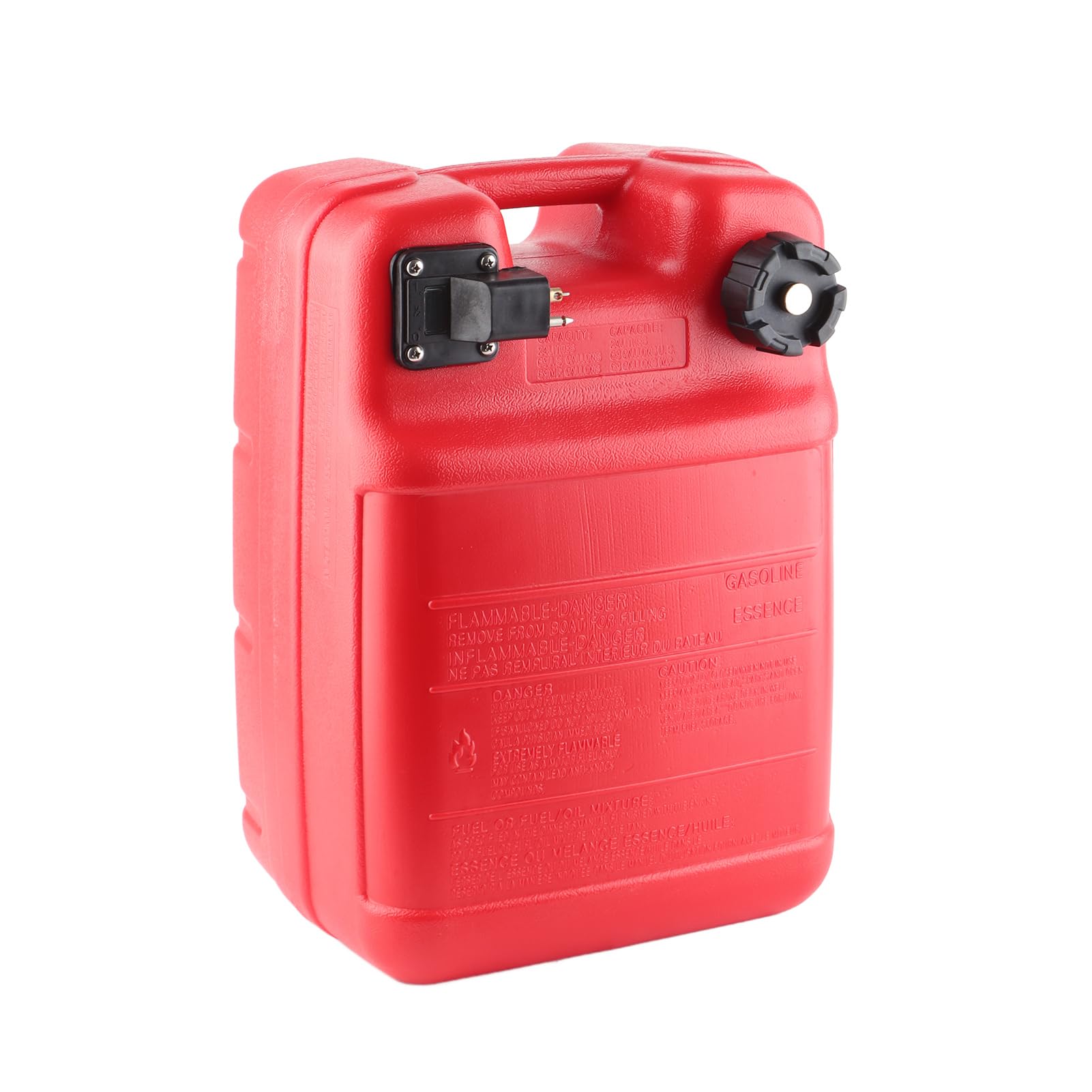 Tbest Serbatoio di Carburante in Barca in Plastica 24L Fuoribordo Marino Portatile con Scarico di Scarico Red Repalcement per