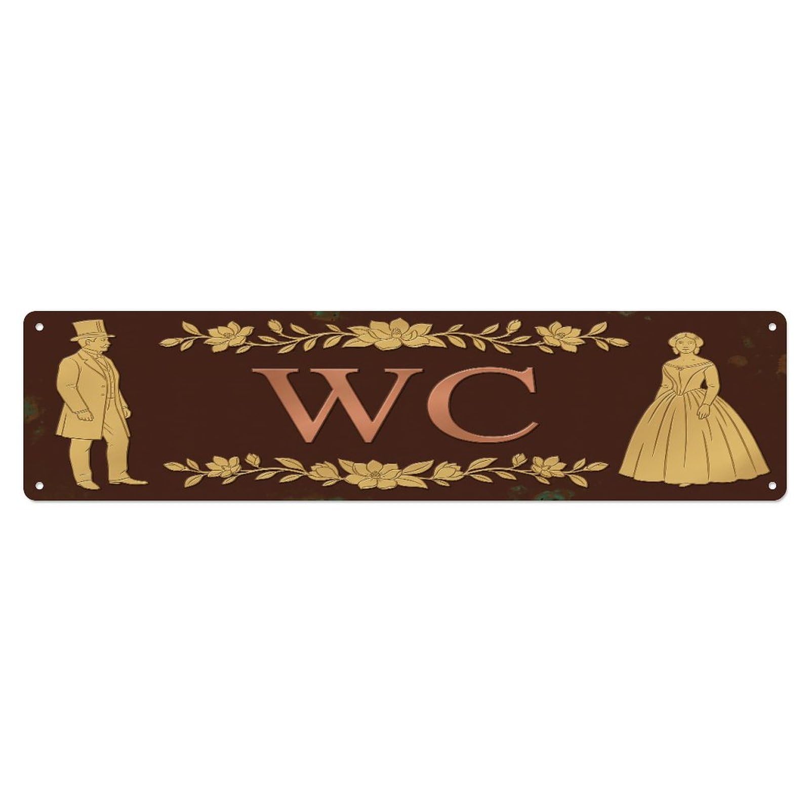 Tgrcjimh Style Metal Tin Sign Vintage Victorian Decor Wc Toilet Rustic