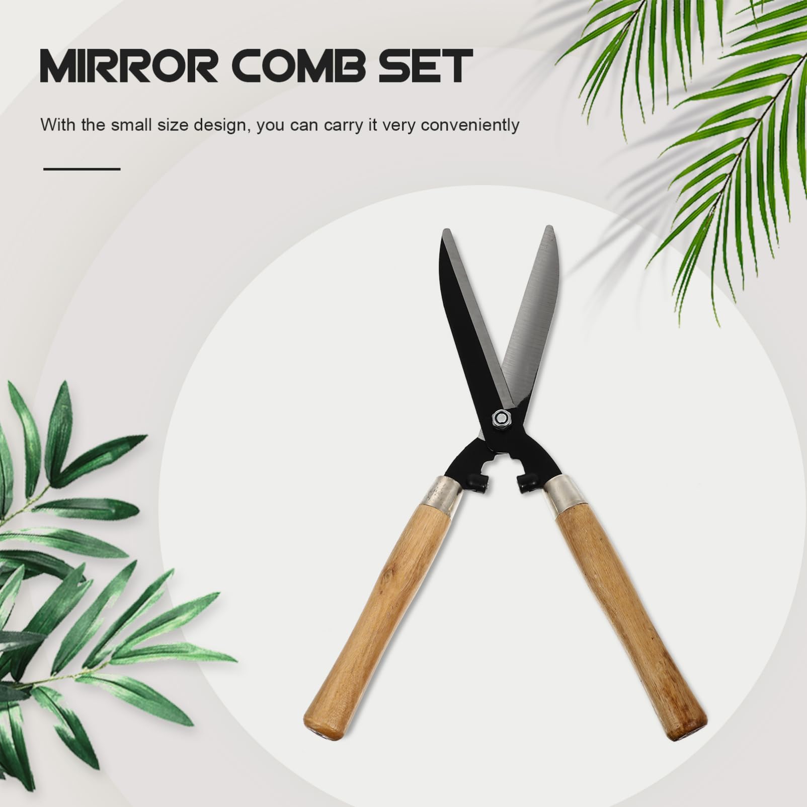 Yardwe Tijeras de Podar para Jardinería Acero de Alto Carbono y Mango de Madera, Corte sin Esfuerzo y Fácil de Limpiar para Cuidado de Setos y Arbustos