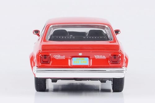 Miniatura 6 de Motormax 1974 Chevrolet Vega 124 Escala Diecast Modelo Réplica Forgotten Classics Series 79046 Rojo