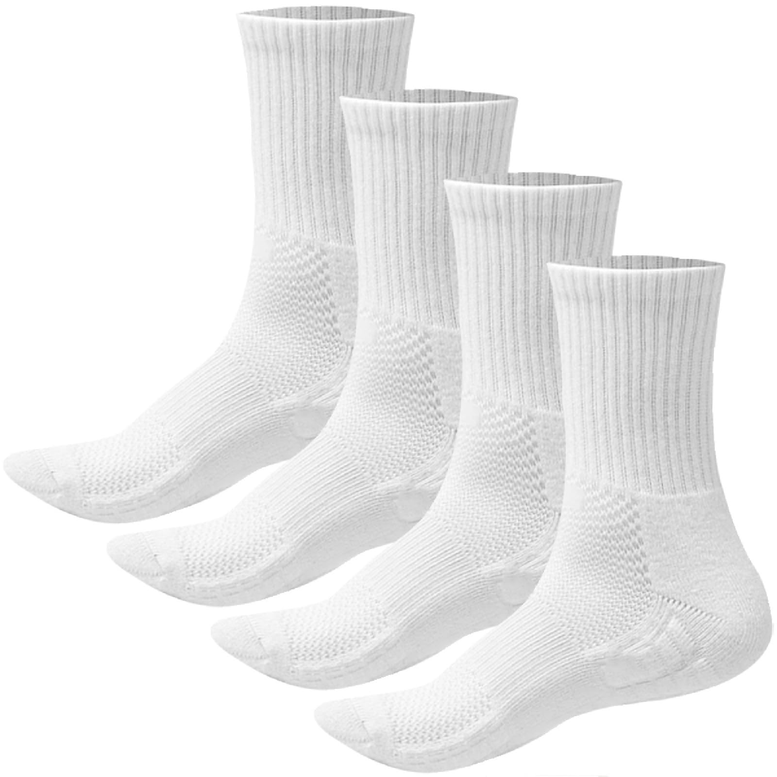 Cushioned Crew Socks for Men, Gym Running Low Calf Socks 2Pairs Fit EU Size 38-45