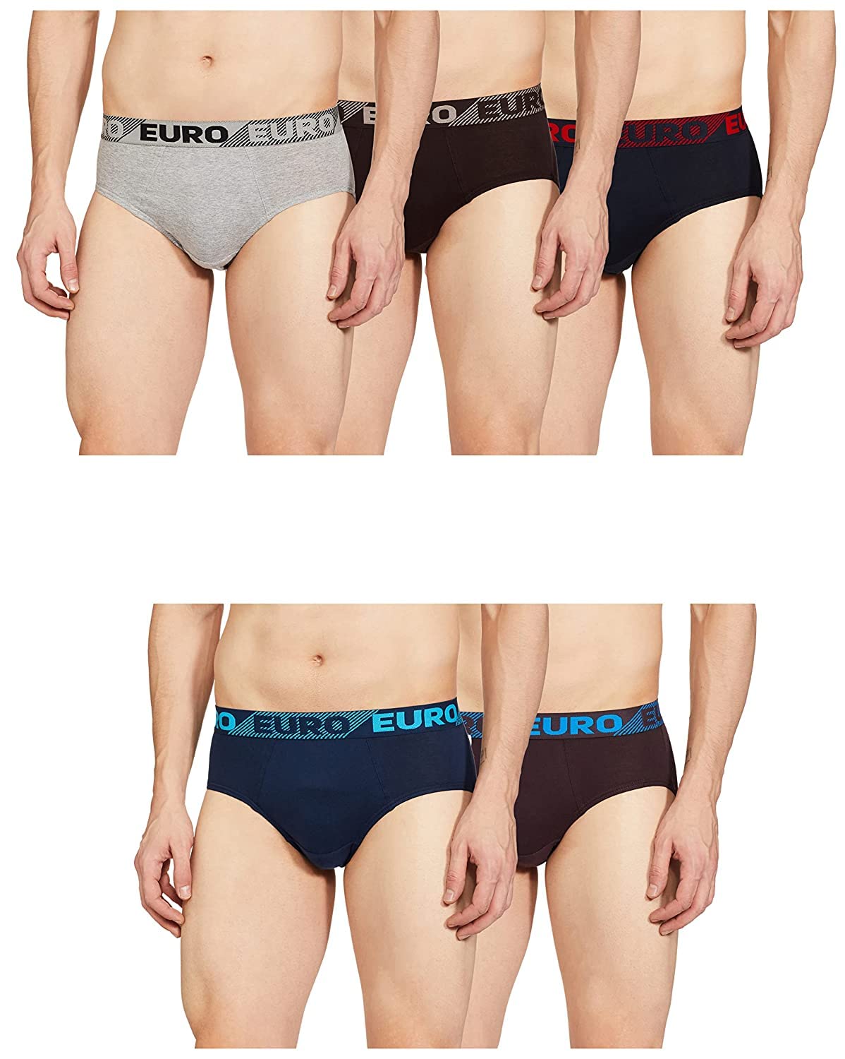 euro Men's Cotton Briefs (Pack of 5) (Ero_MicraBrf_5pc_100cm_Multicolor_2XL)-picture-16