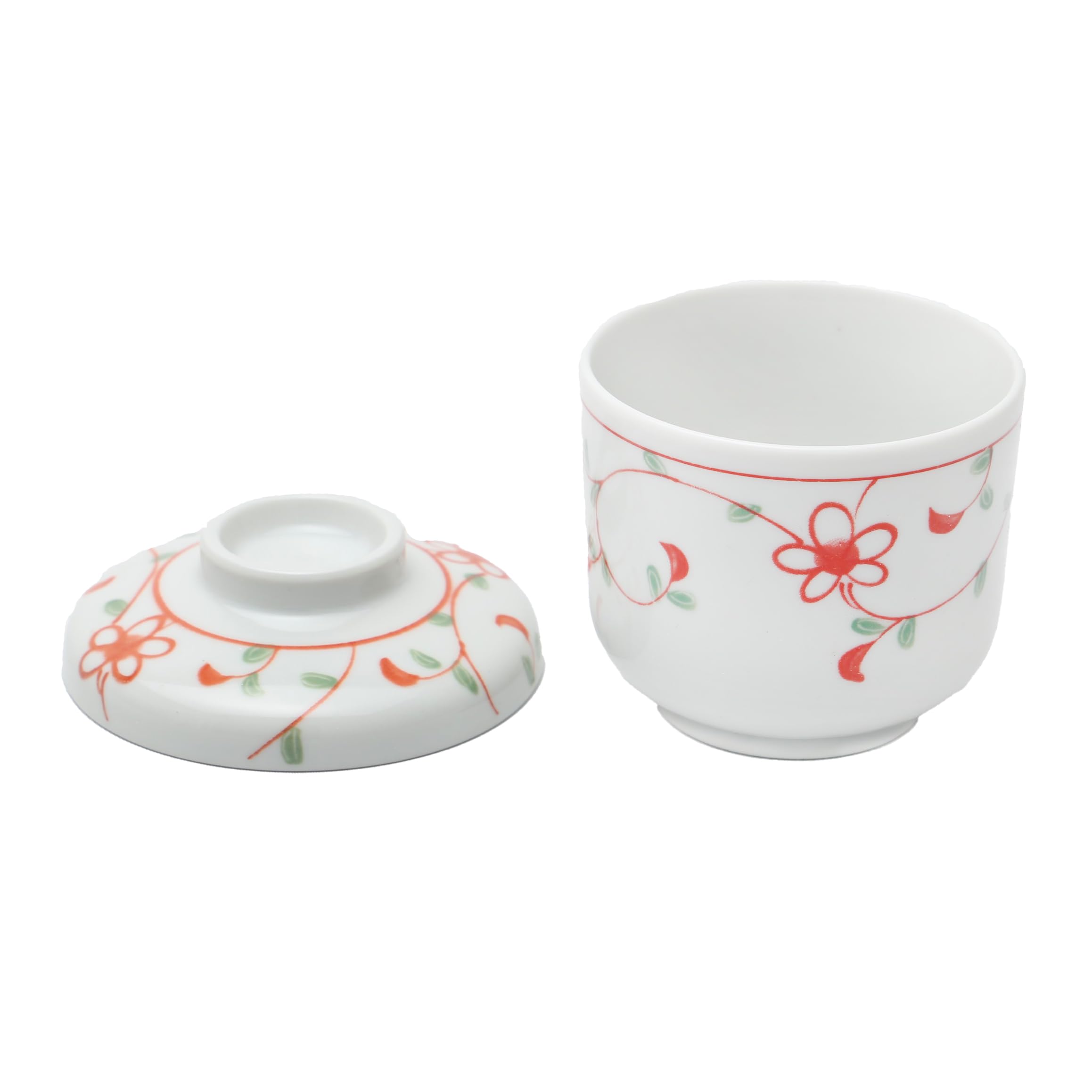 Amazon｜カネセ 蒸し碗 茶碗蒸し碗 茶碗蒸し 器 セット 美濃焼 花赤絵