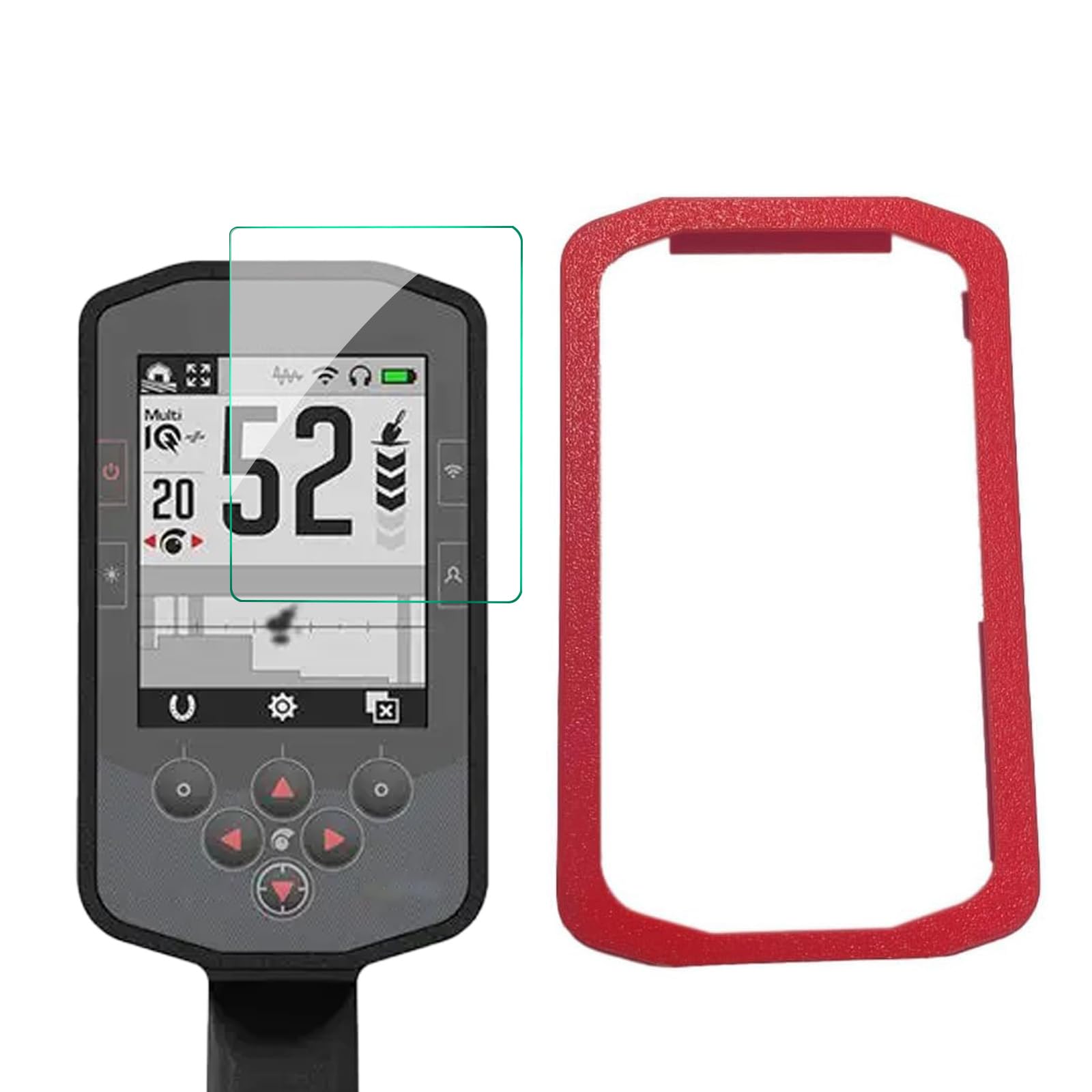 Zorvayne Protective Kit for Minelab Manticore Screen Protector & Case Cover Anti-Scratch Tempered Film HD 9H Dustproof Oil-Resistant Manticore Accessories(Red)