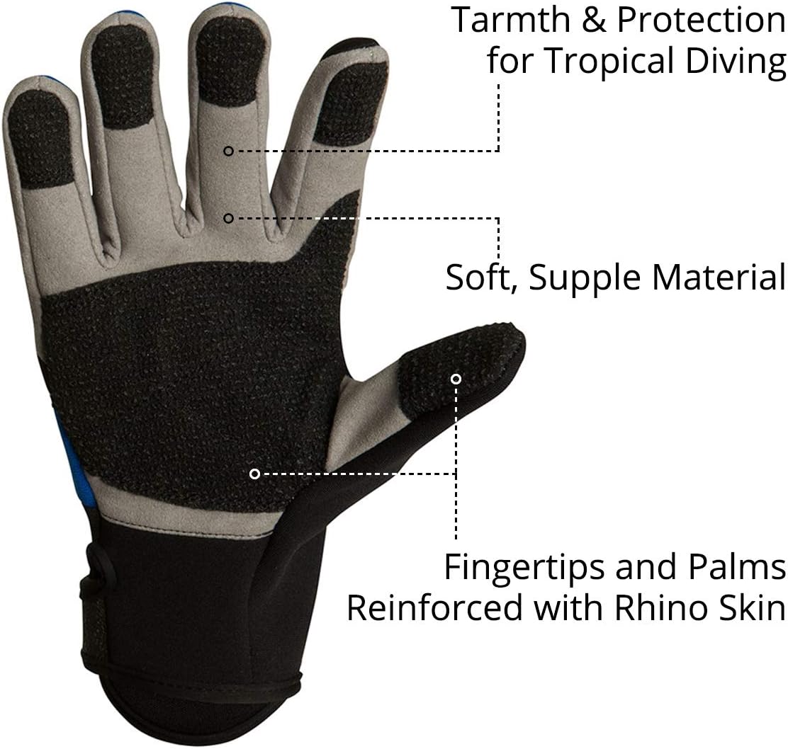 Diving Suits Diving & Snorkeling Diving Gloves Kevlar Gloves Small Blue