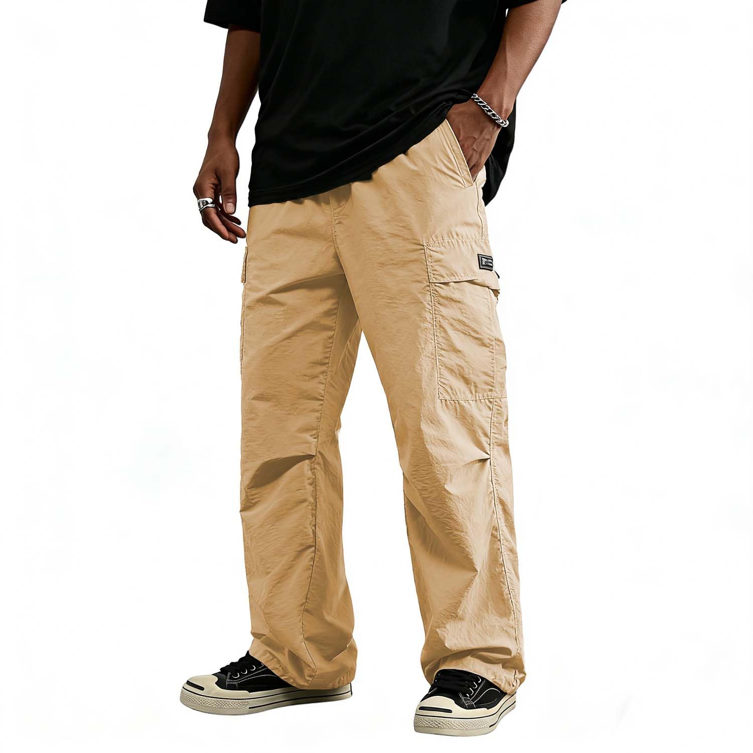 Baggy Cargo Pants for Men Casual for Daily Wear Loose Fit Lightweight Waterproof Relaxed