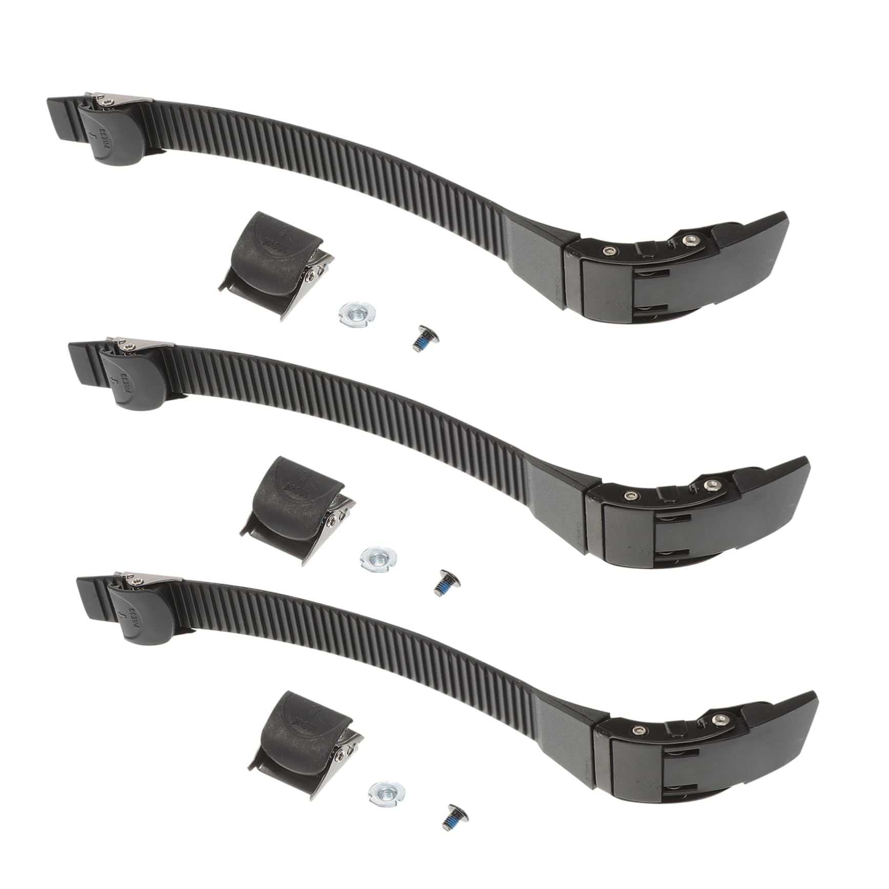 Milisten Roller Skate Accessories 3 Pack Buckle Straps for Shoe Roller Skates (Black)
