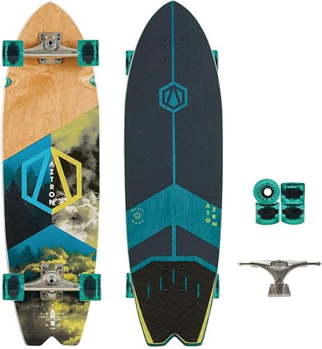 Aztron Surfskate AK-304 Aztron Surfskate Skateboard Ocean Turquoise,Light Blue/Black