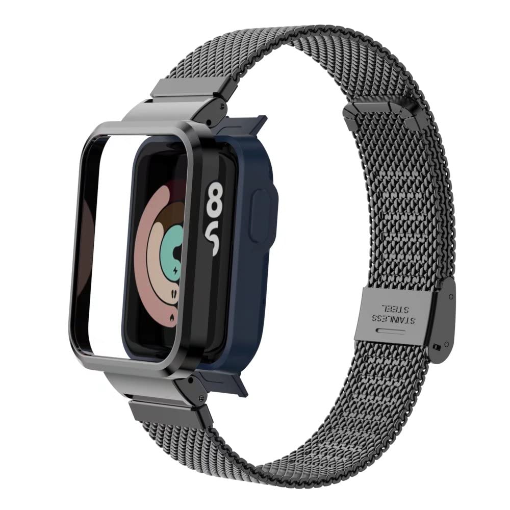 nuosiweilang Bracelet Compatible with Xiaomi Mi Watch Lite/Redmi Watch Strap Metal,Stainless Steel Metal Wrist Strap Wristband WatchBand Accessories for Xiaomi Mi Watch Lite/Redmi Watch - Image 2