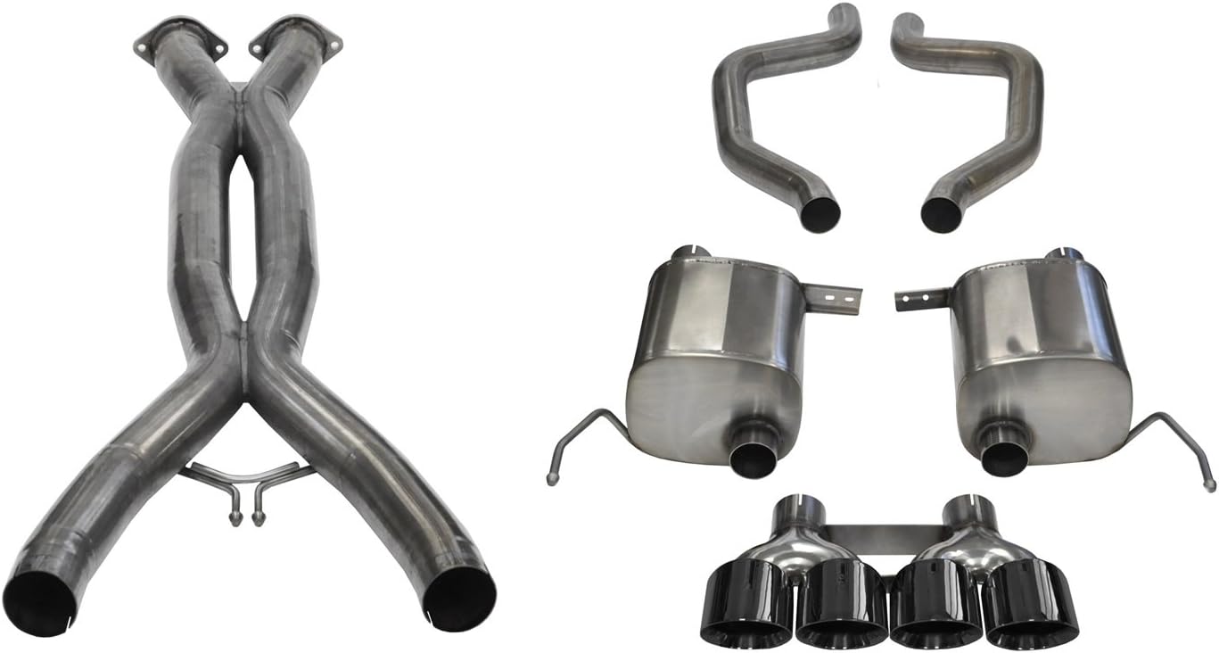 2015 2019 C7 Corvette Z06 2.75" Dual Rear Exit Cat back Exhaust System with Quad 4.5" Tips Xtreme Sound Level