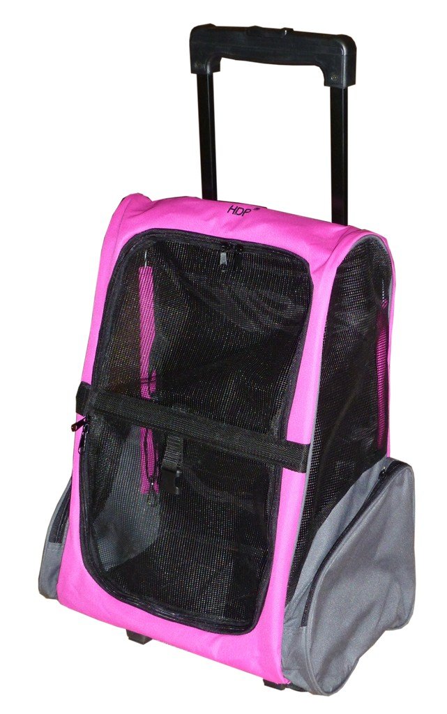 HDP Roll Along Carrier & Backpack Luggage ON Wheels Pink